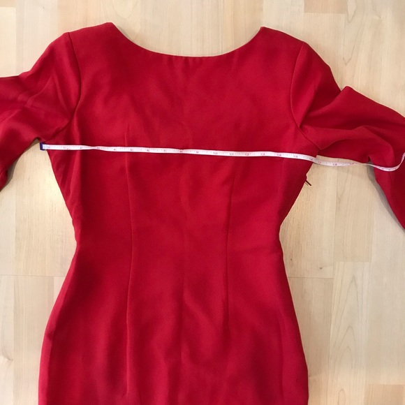 Oakbrook Vintage Red Sheath Dress with Bow - Picture 3 of 11